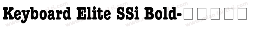 Keyboard Elite SSi Bold字体转换